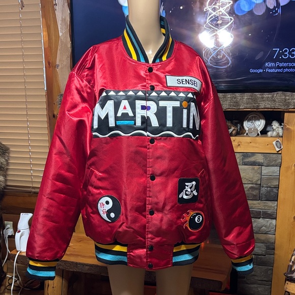 Martin 90’s Dragon Fly Jones Satin Jacket Red Head Gear Classic (Rare) Large